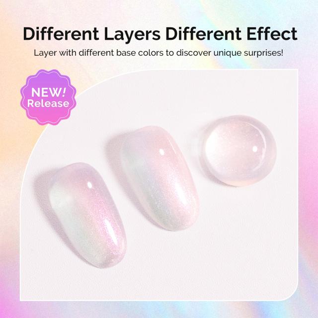 G2606 Pink Aurora Shimmer - TPO-Free Thick Gel Nail Polish(15ml)