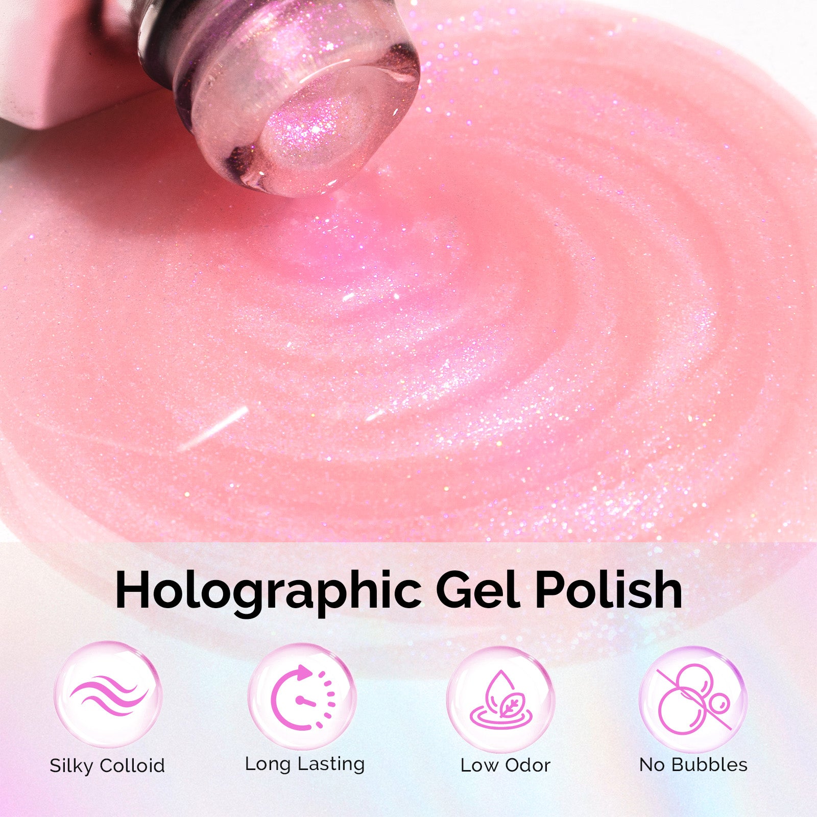 G2607 Shimmer Pearl Pink - TPO-Free Thick Gel Nail Polish(15ml) - 图片2