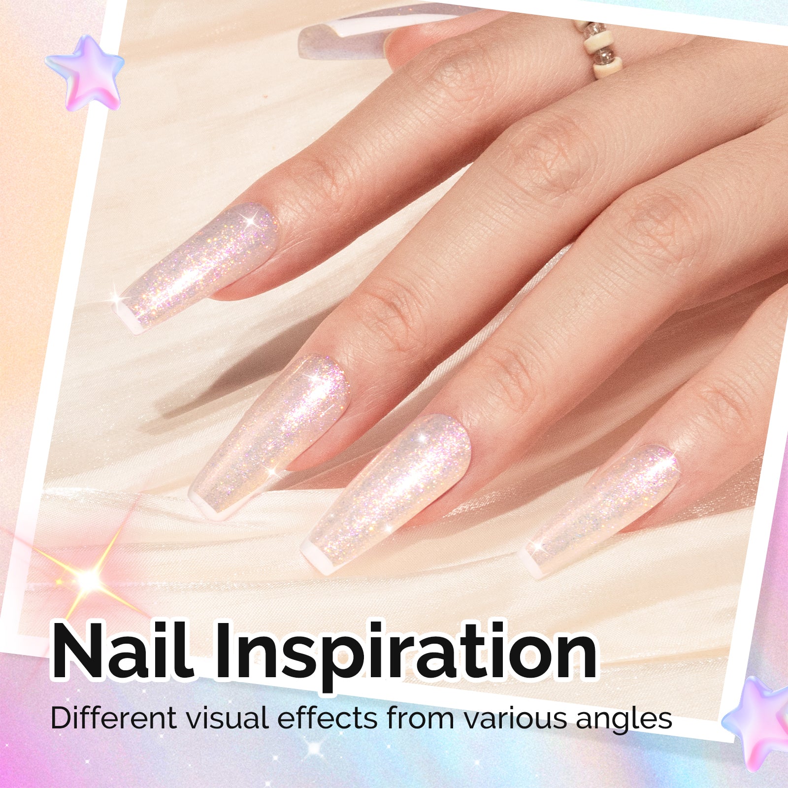 G2608 Shimmer Aurora Yellow Pink - TPO-Free Thick Gel Nail Polish(15ml) - 图片3