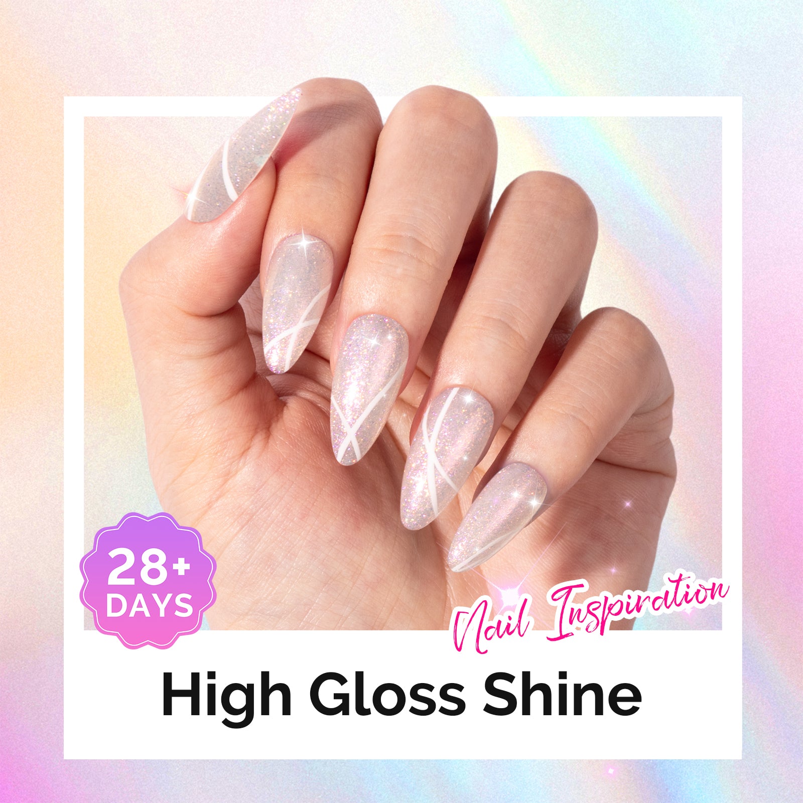 G2608 Shimmer Aurora Yellow Pink - TPO-Free Thick Gel Nail Polish(15ml) - 图片6