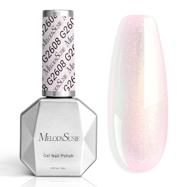 G2608 Shimmer Aurora Yellow Pink - TPO-Free Thick Gel Nail Polish(15ml)
