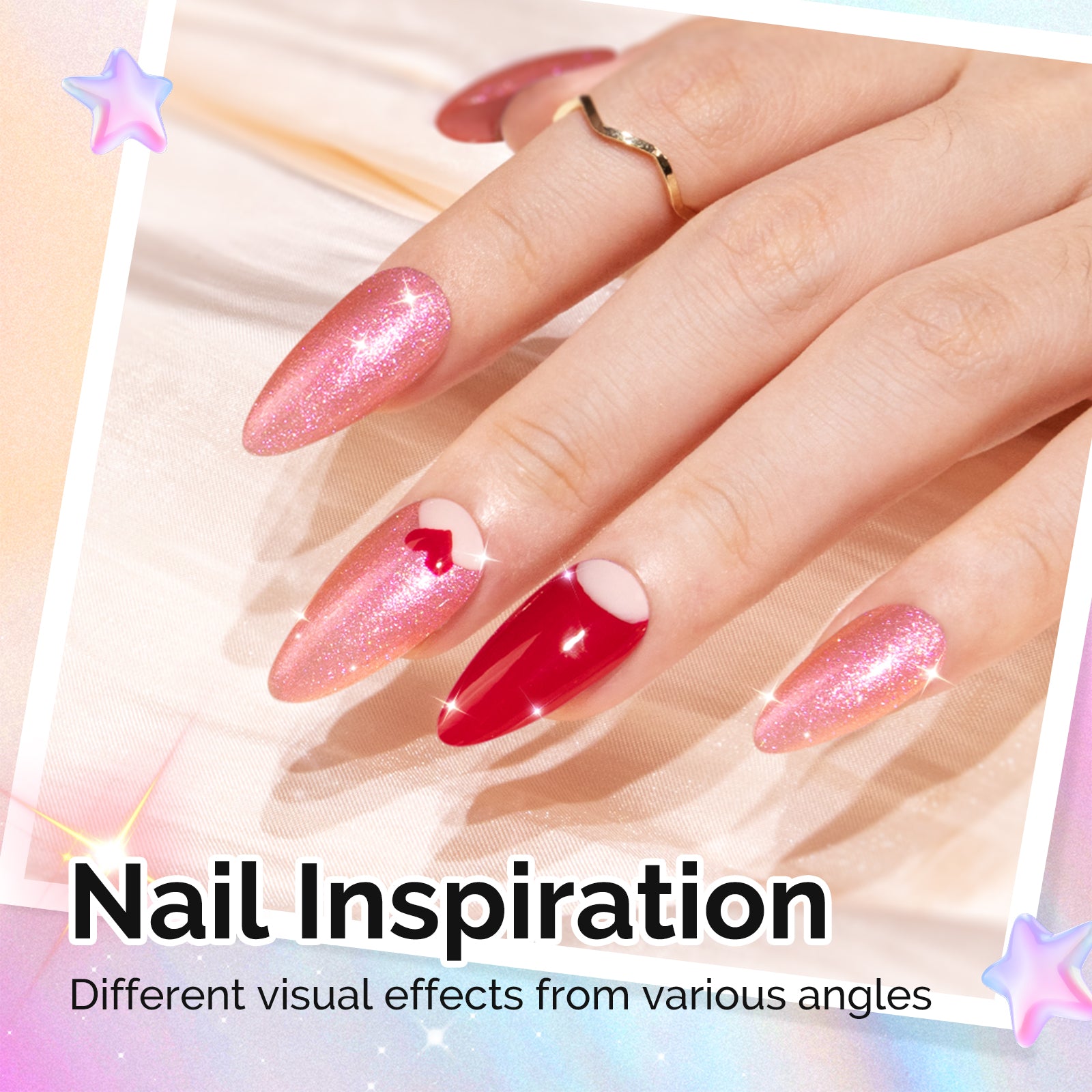 G2609 Jelly Pink Aurora Shimmer - TPO-Free Thick Gel Nail Polish(15ml) - 图片3