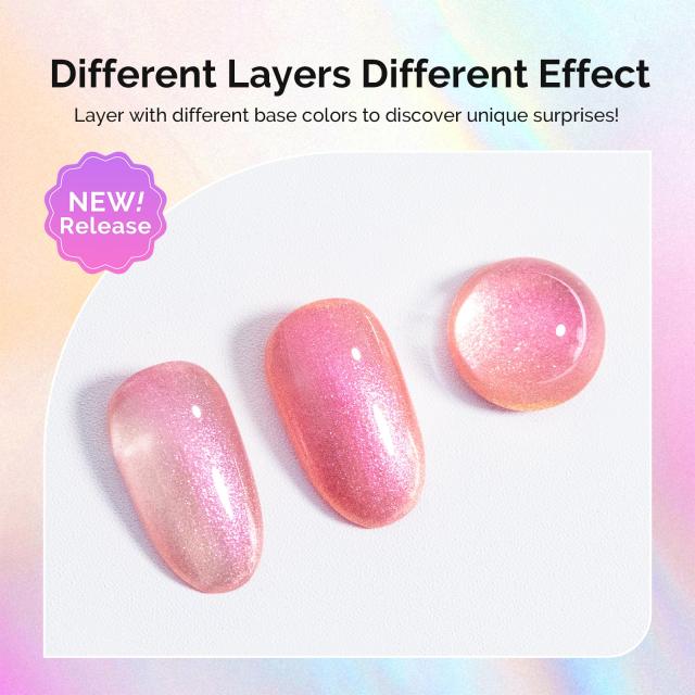 G2609 Jelly Pink Aurora Shimmer - TPO-Free Thick Gel Nail Polish(15ml)