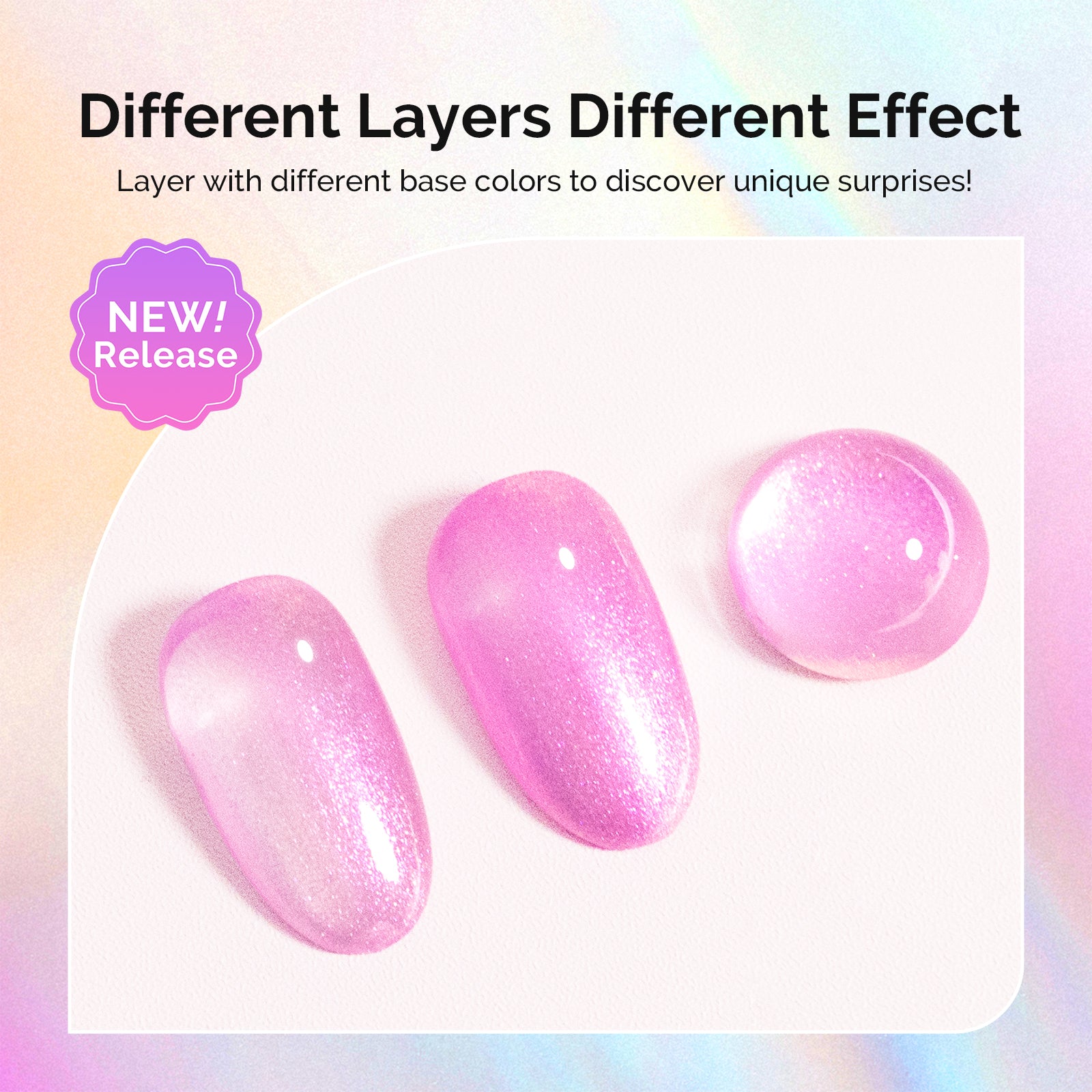 G2610 Jelly Pink Aurora Shimmer - TPO-Free Thick Gel Nail Polish(15ml) - 图片4