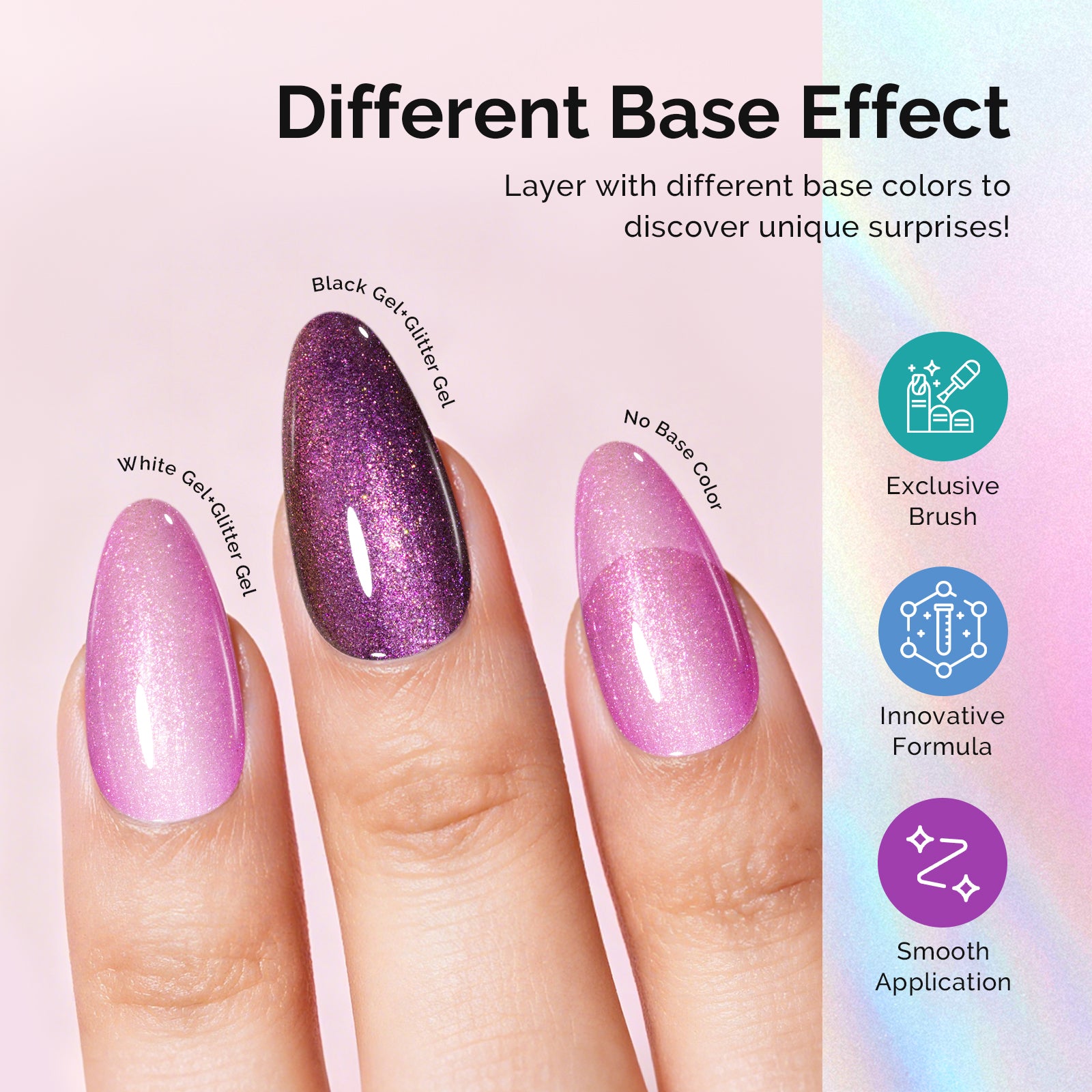 G2610 Jelly Pink Aurora Shimmer - TPO-Free Thick Gel Nail Polish(15ml) - 图片5