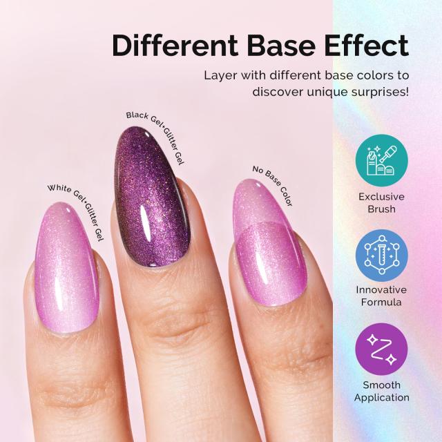 G2610 Jelly Pink Aurora Shimmer - TPO-Free Thick Gel Nail Polish(15ml)