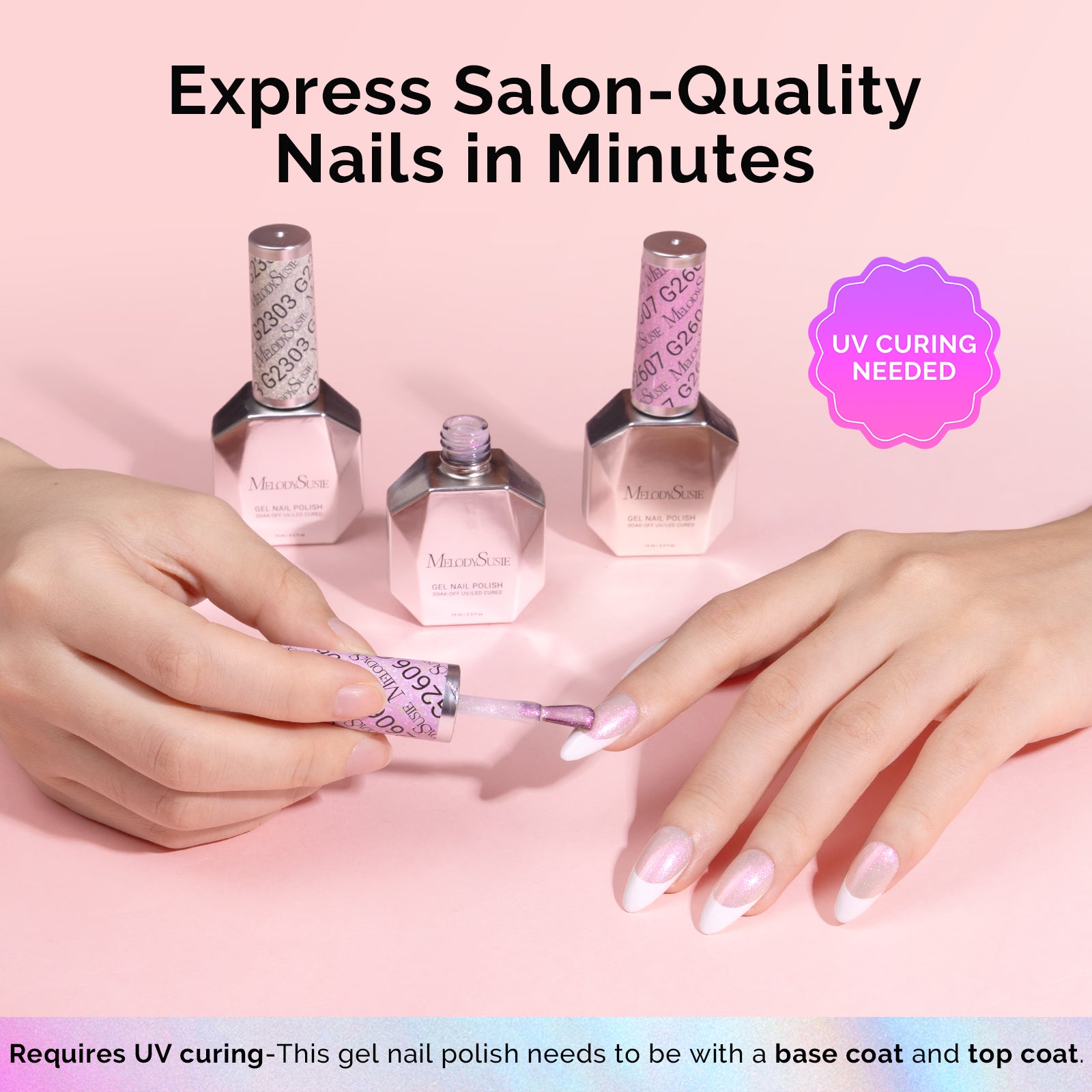 G2610 Jelly Pink Aurora Shimmer - TPO-Free Thick Gel Nail Polish(15ml) - 图片7