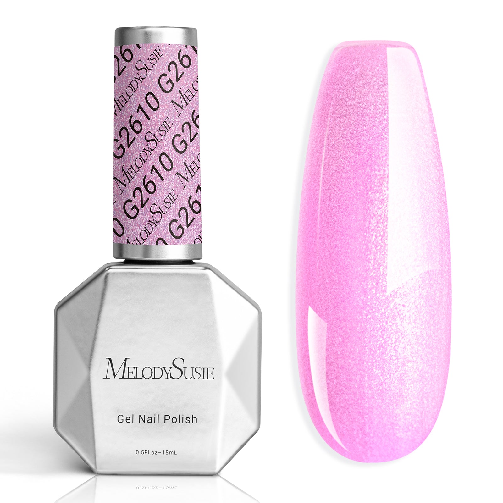 G2610 Jelly Pink Aurora Shimmer - TPO-Free Thick Gel Nail Polish(15ml)