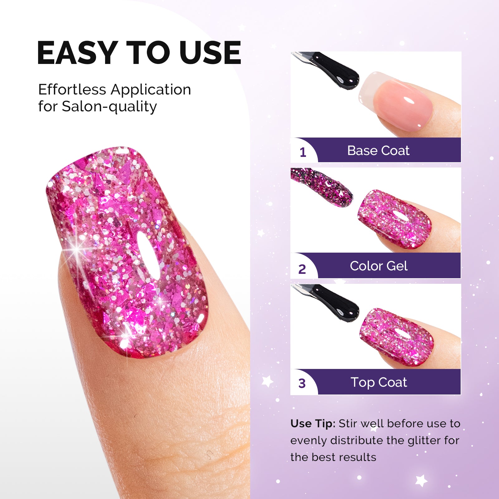 Galaliver Glitter Gel Nail Polish Set - 12 Colors - 图片4