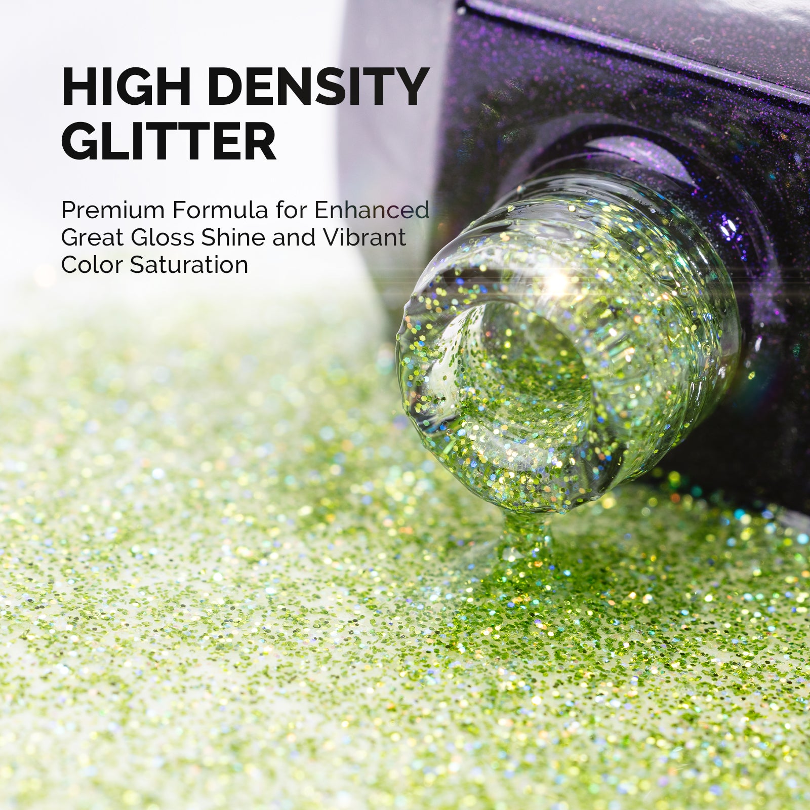 Galaliver Glitter Gel Nail Polish 15ml - X08 Elf Green - 图片2