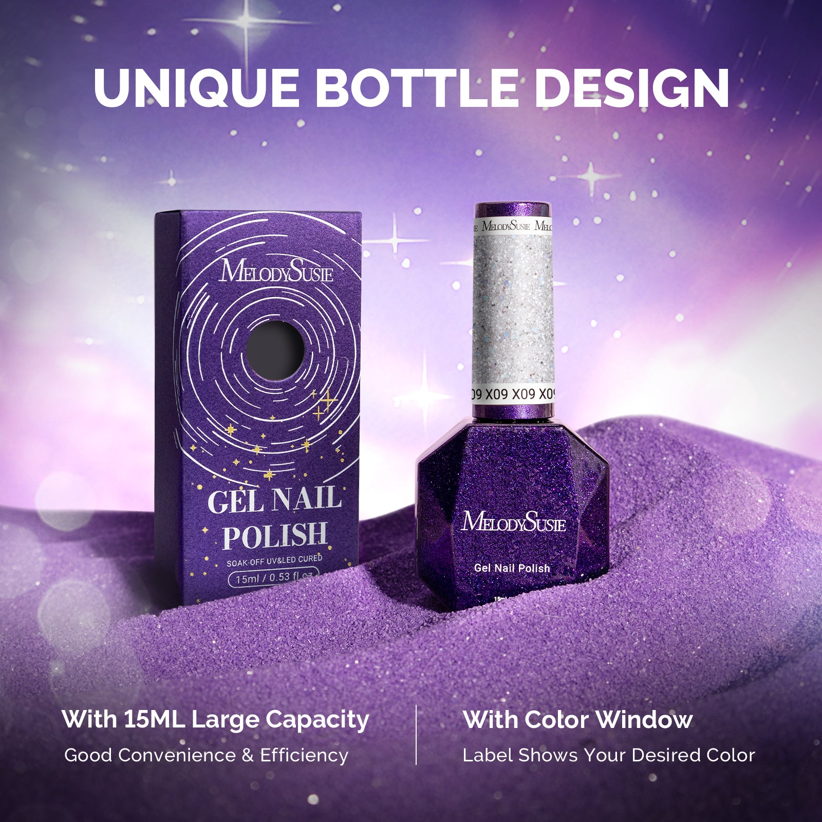 Galaliver Glitter Gel Nail Polish 15ml - X09 Colorful Silver - 图片6