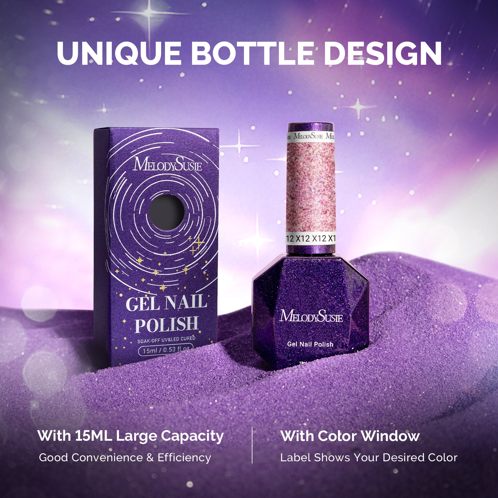 Galaliver Glitter Gel Nail Polish 15ml - X12 Sweet Pink - 图片6