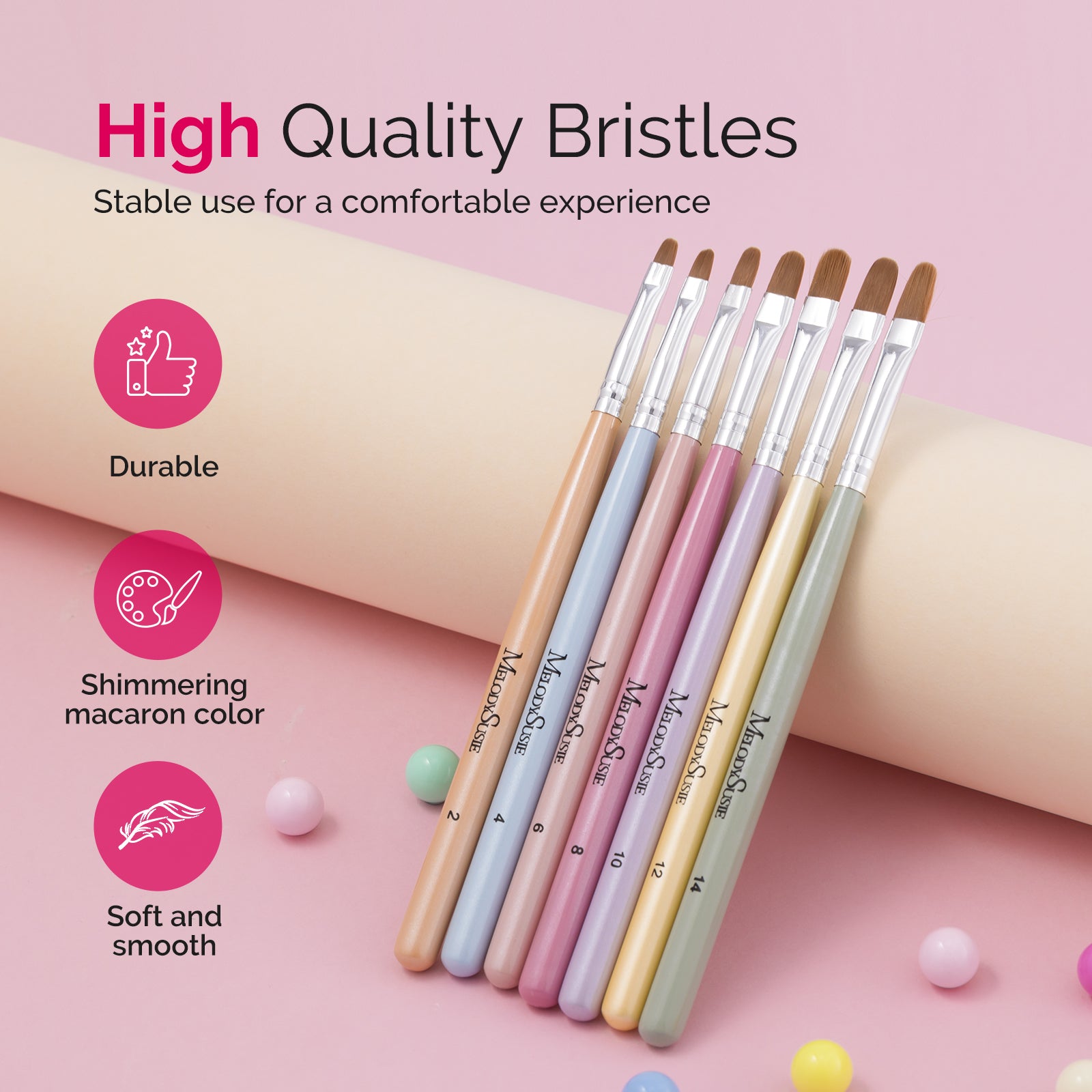 Gel Nail Art Brush 7Pcs - 图片3