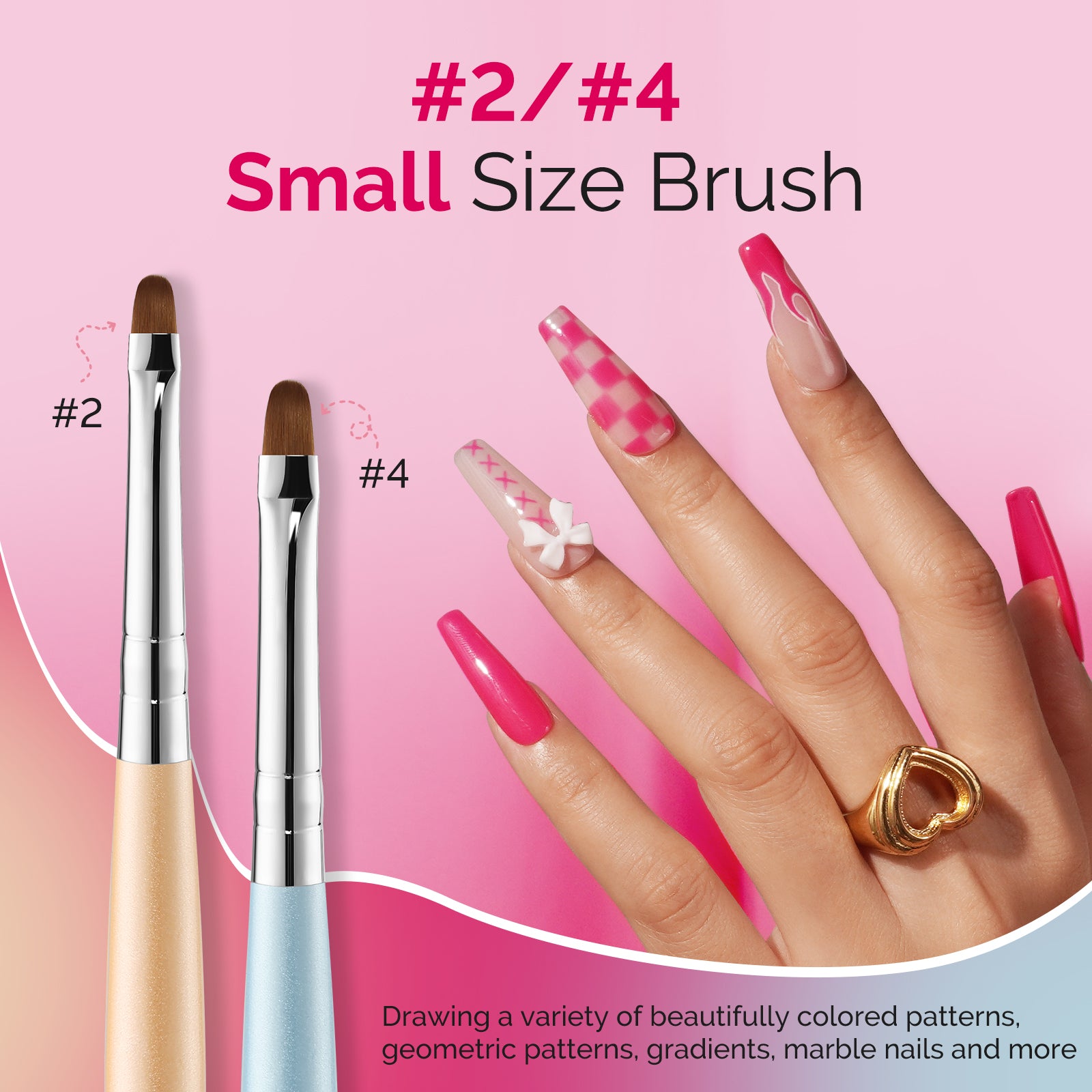 Gel Nail Art Brush 7Pcs - 图片4