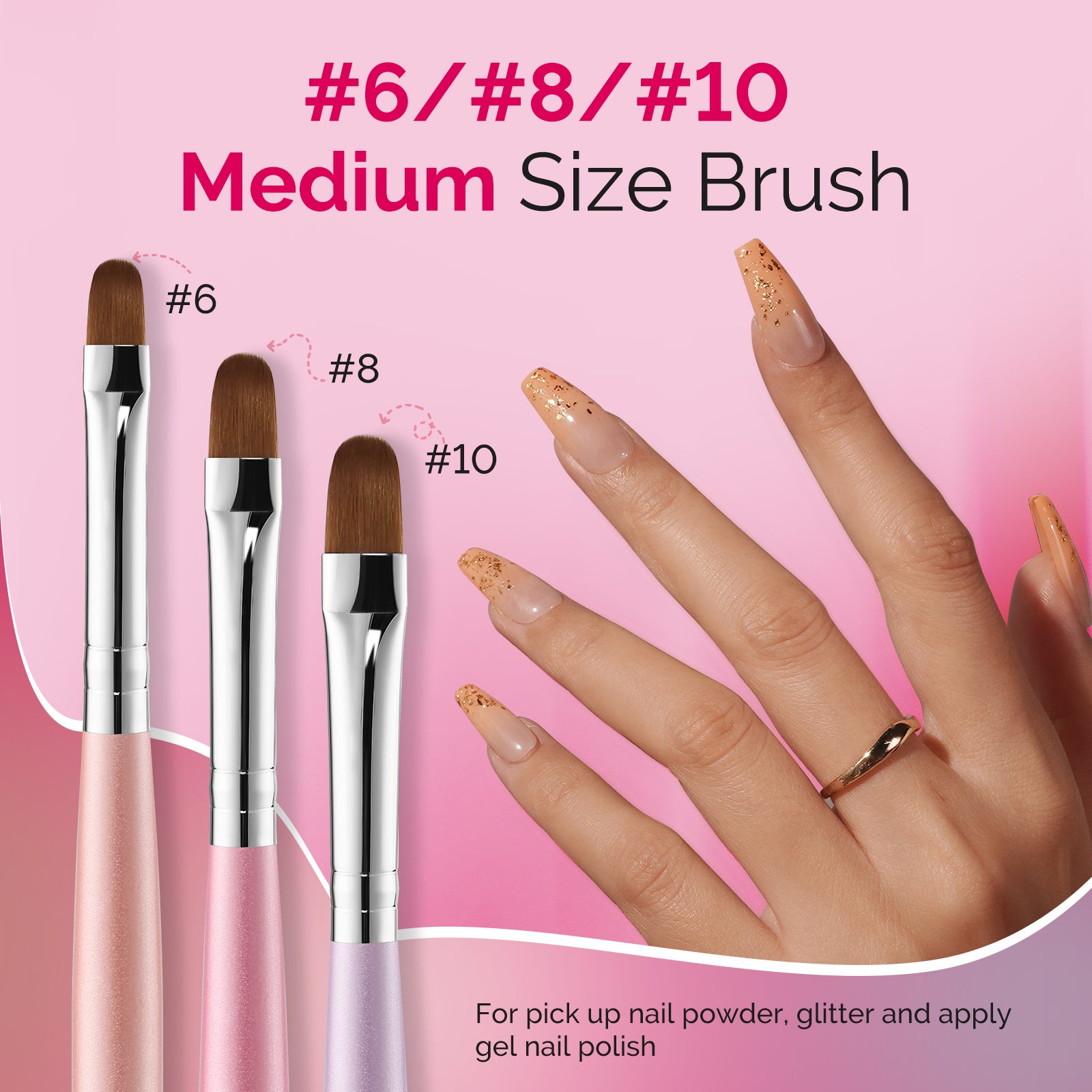 Gel Nail Art Brush 7Pcs - 图片5
