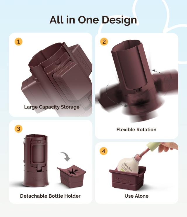 GelCarousel Rotatable Nail Art DIY Station - Brown