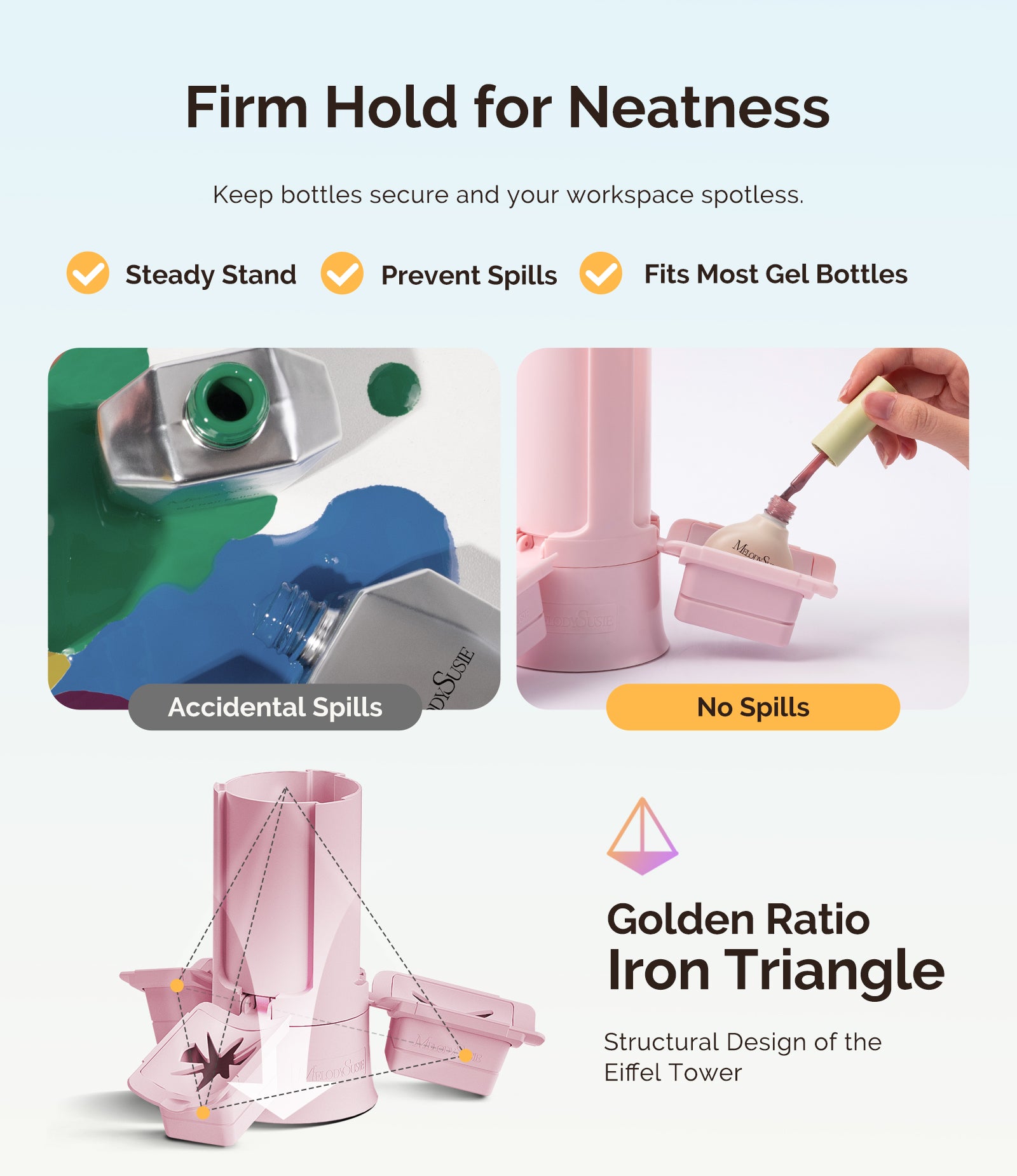 GelCarousel Rotatable Nail Art DIY Station - Pink - Image5