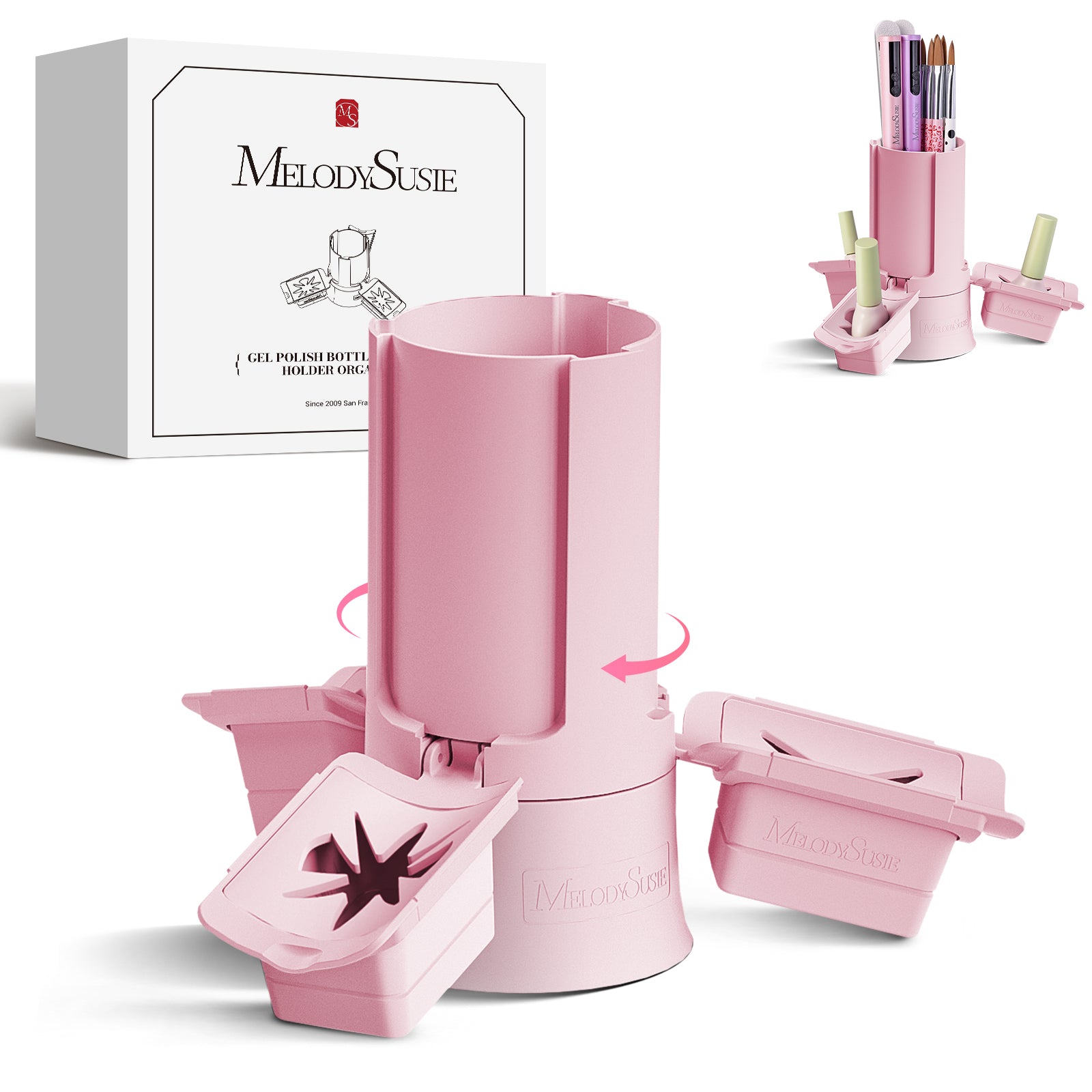 GelCarousel Rotatable Nail Art DIY Station - Purple - 图片7