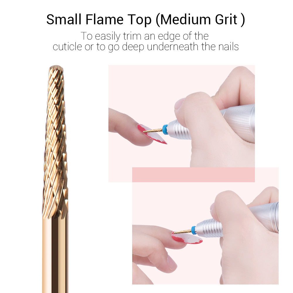Gold Carbide Nail Drill Bits Set (7Pcs) - 图片3