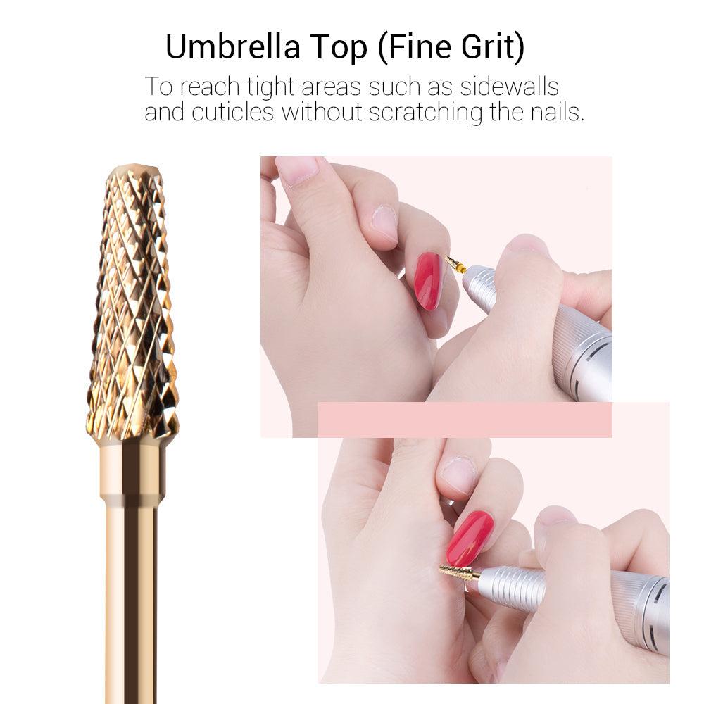 Gold Carbide Nail Drill Bits Set (7Pcs) - 图片4