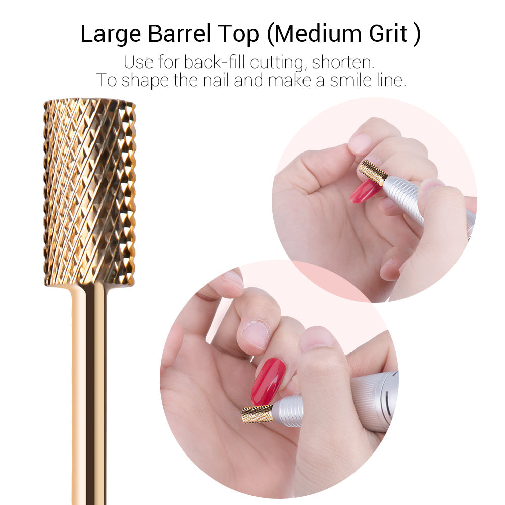 Gold Carbide Nail Drill Bits Set (7Pcs) - 图片6