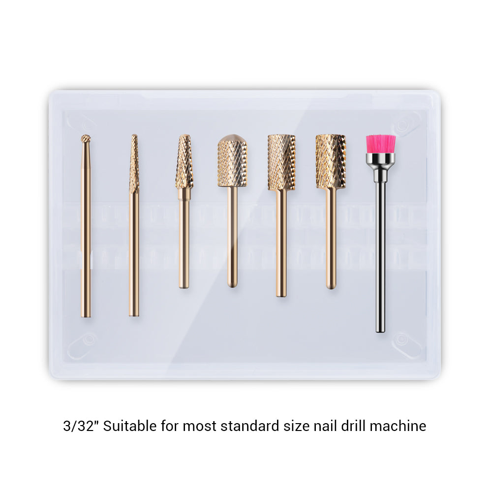 Gold Carbide Nail Drill Bits Set (7Pcs) - 图片11