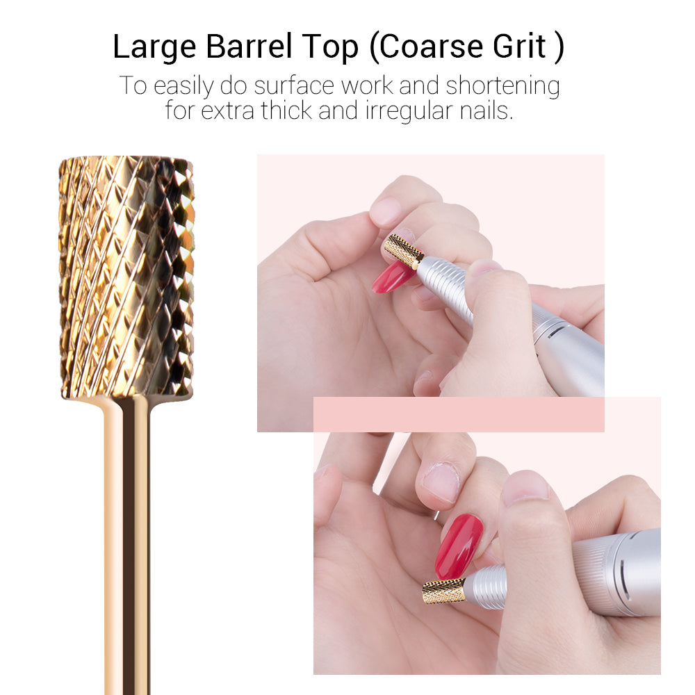 Gold Carbide Nail Drill Bits Set (7Pcs) - 图片7