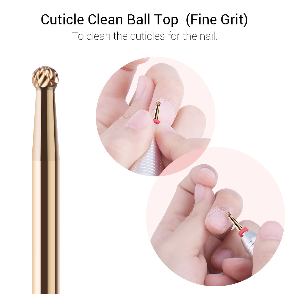 Gold Carbide Nail Drill Bits Set (7Pcs) - 图片2