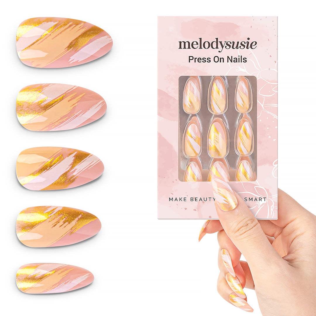 Golden Beach Acrylic Press On Nails Kits - 图片6