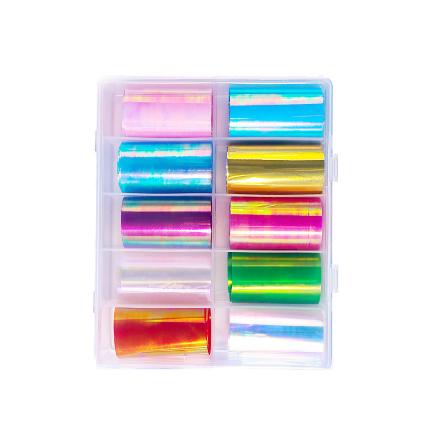 Gorgeous Holographic Nail Cellophane Foils Sticker Set