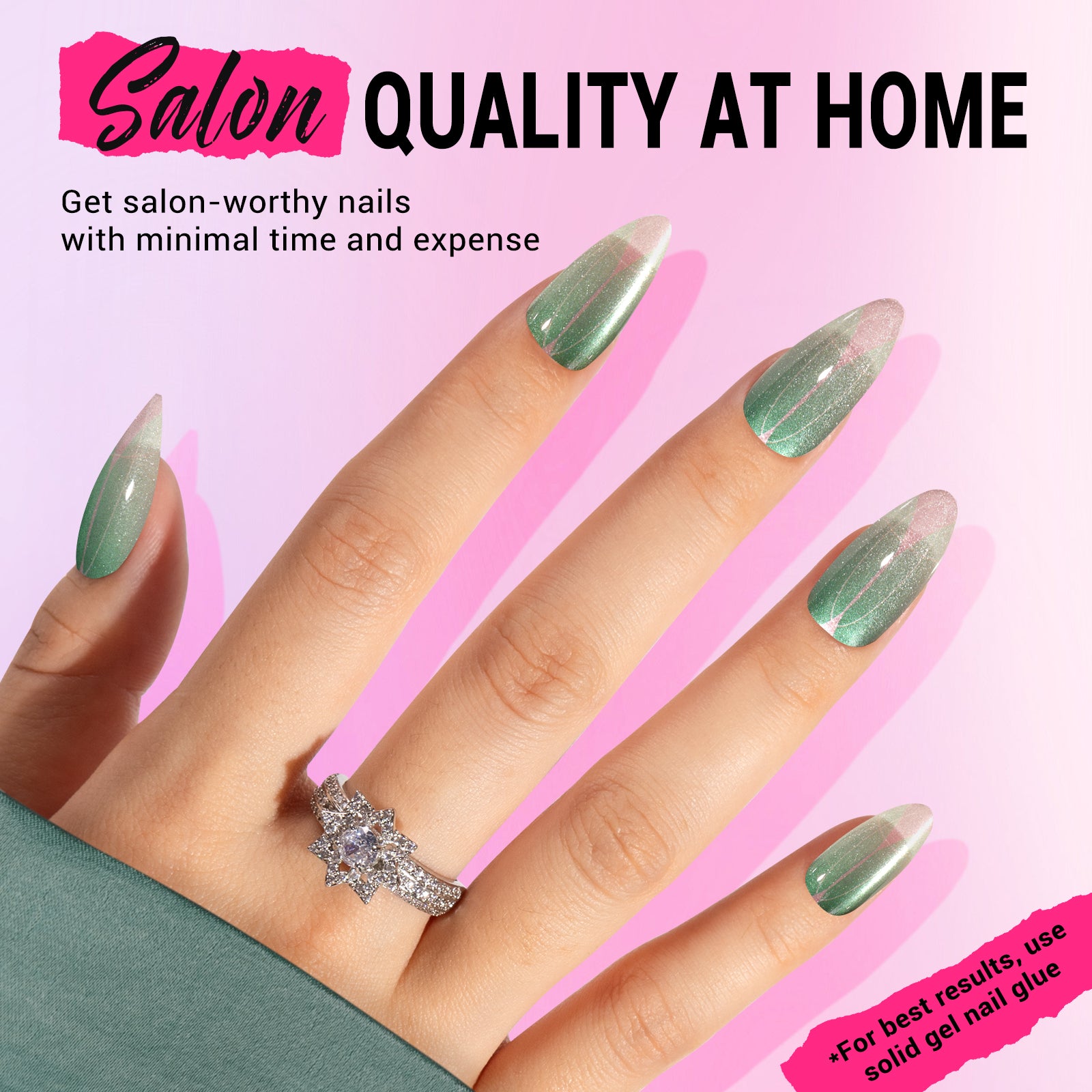 Green Impression Press On Nails Kit - US ONLY - 图片4