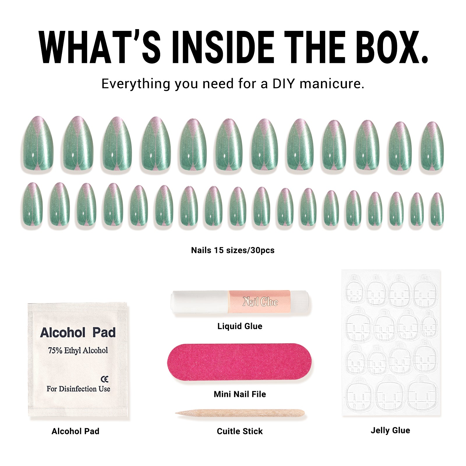 Green Impression Press On Nails Kit - US ONLY - 图片5