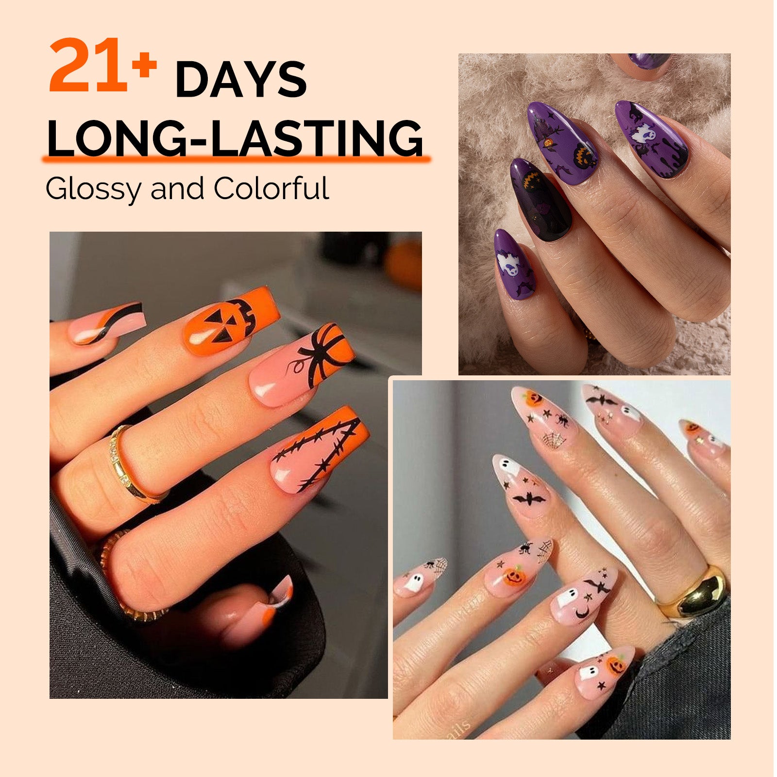 Halloween 15ml Gel Nail Polish Set - 图片4