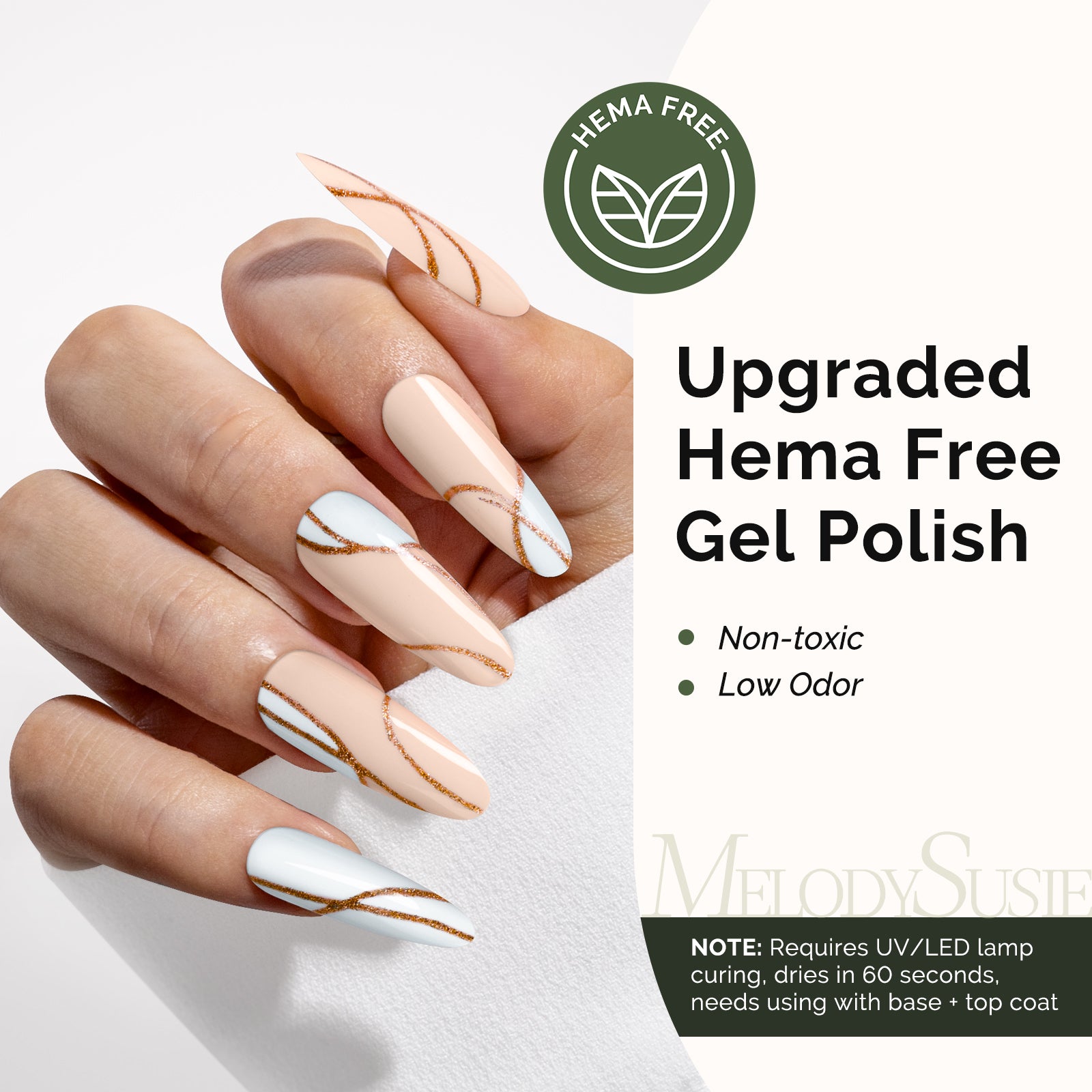 HEMA-Free Gel Nail Polish 0.5 fl oz/15ml - K0433 Thick Light Nude - 图片2