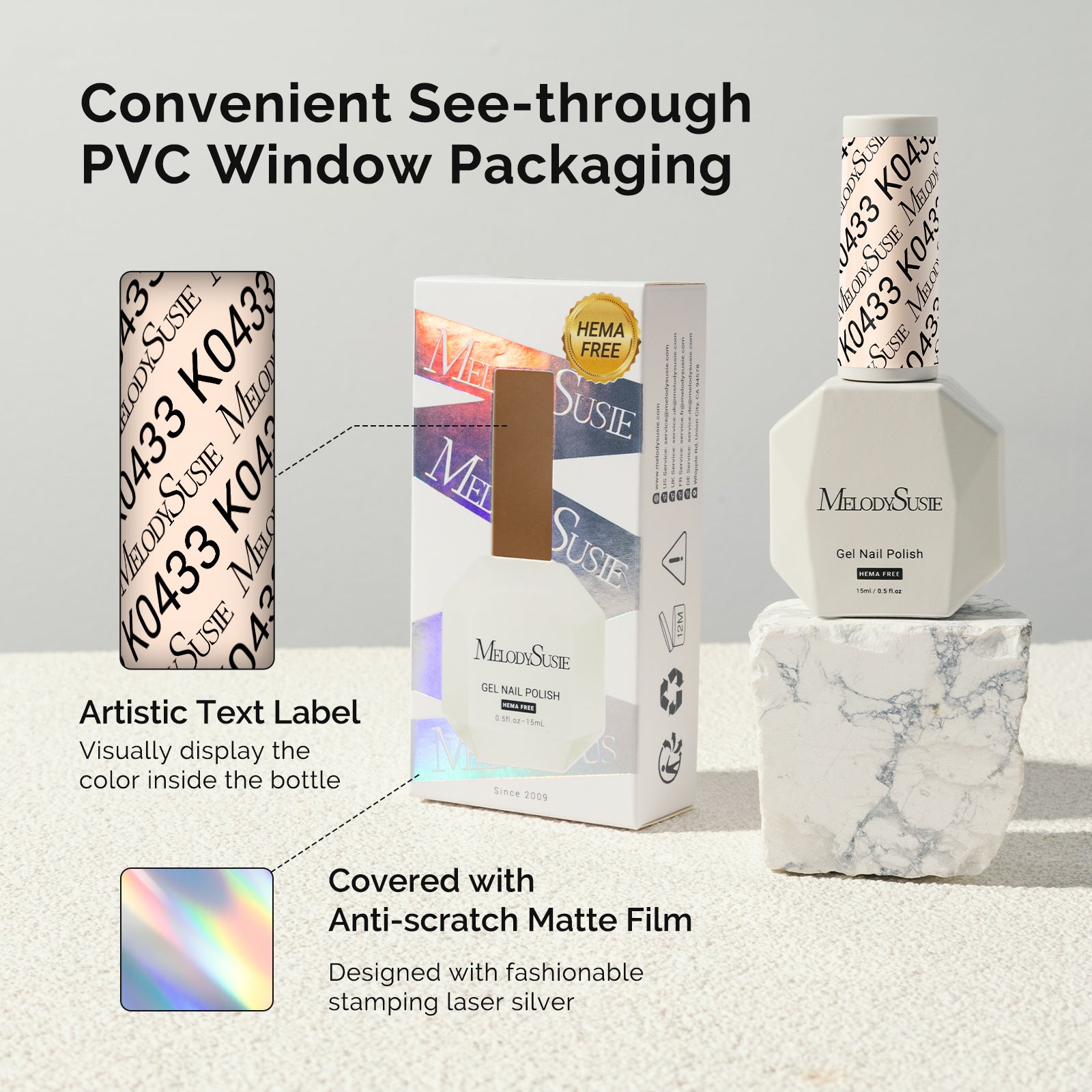 HEMA-Free Gel Nail Polish 0.5 fl oz/15ml - K0433 Thick Light Nude - 图片6