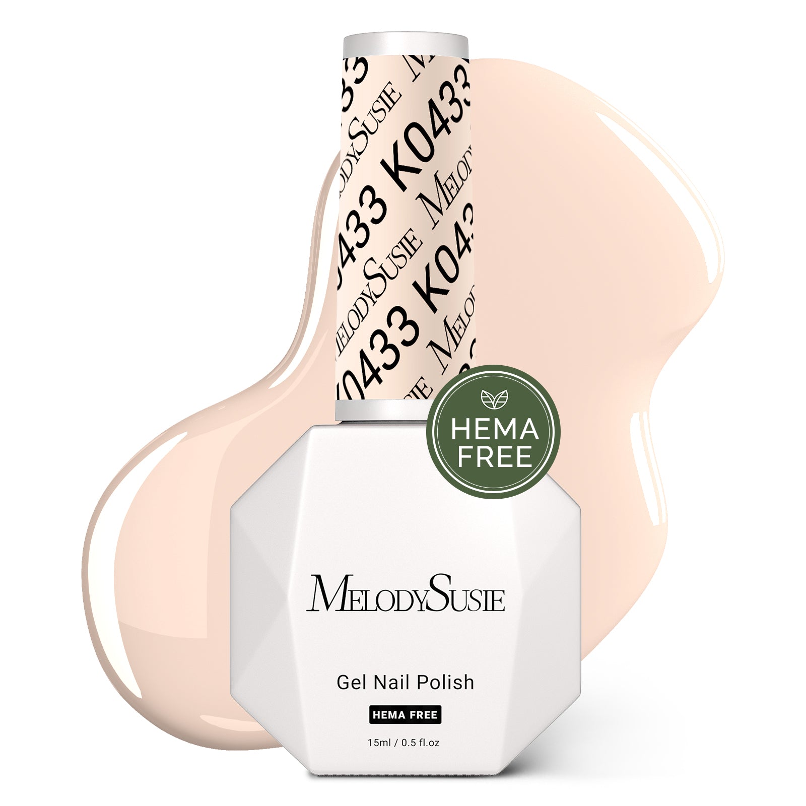 HEMA-Free Gel Nail Polish 0.5 fl oz/15ml - K0433 Thick Light Nude