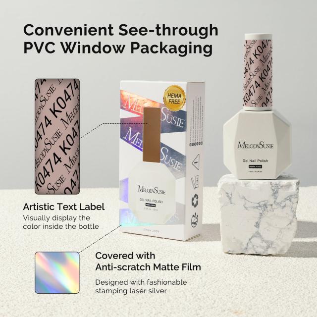 HEMA-Free Gel Nail Polish 0.5 fl oz/15ml - K0474 Thick Gray Nude