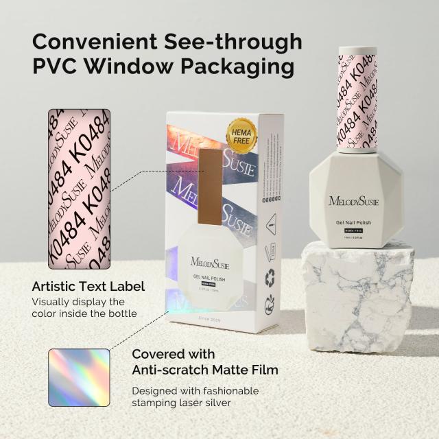 HEMA-Free Gel Nail Polish 0.5 fl oz/15ml - K0484 Thick White Nude Pink