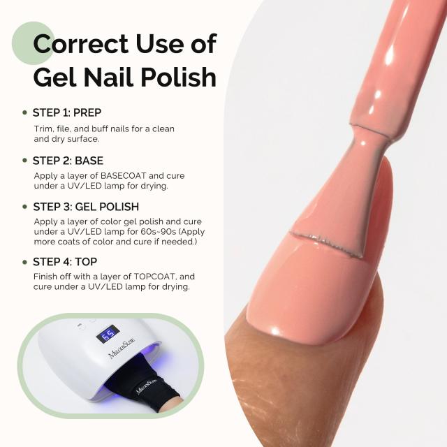 HEMA-Free Gel Nail Polish 0.5 fl oz/15ml - K0521 Thick Light Orange Pink