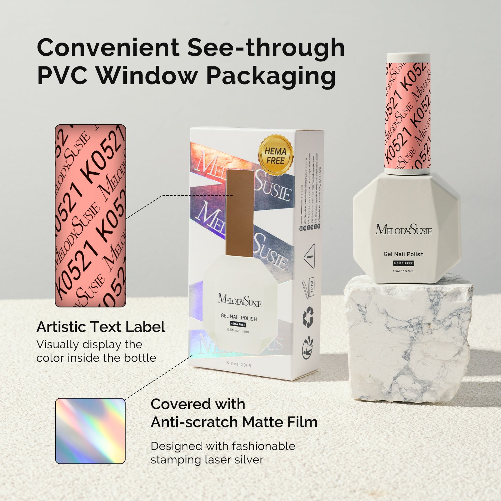 HEMA-Free Gel Nail Polish 0.5 fl oz/15ml - K0521 Thick Light Orange Pink - 图片6