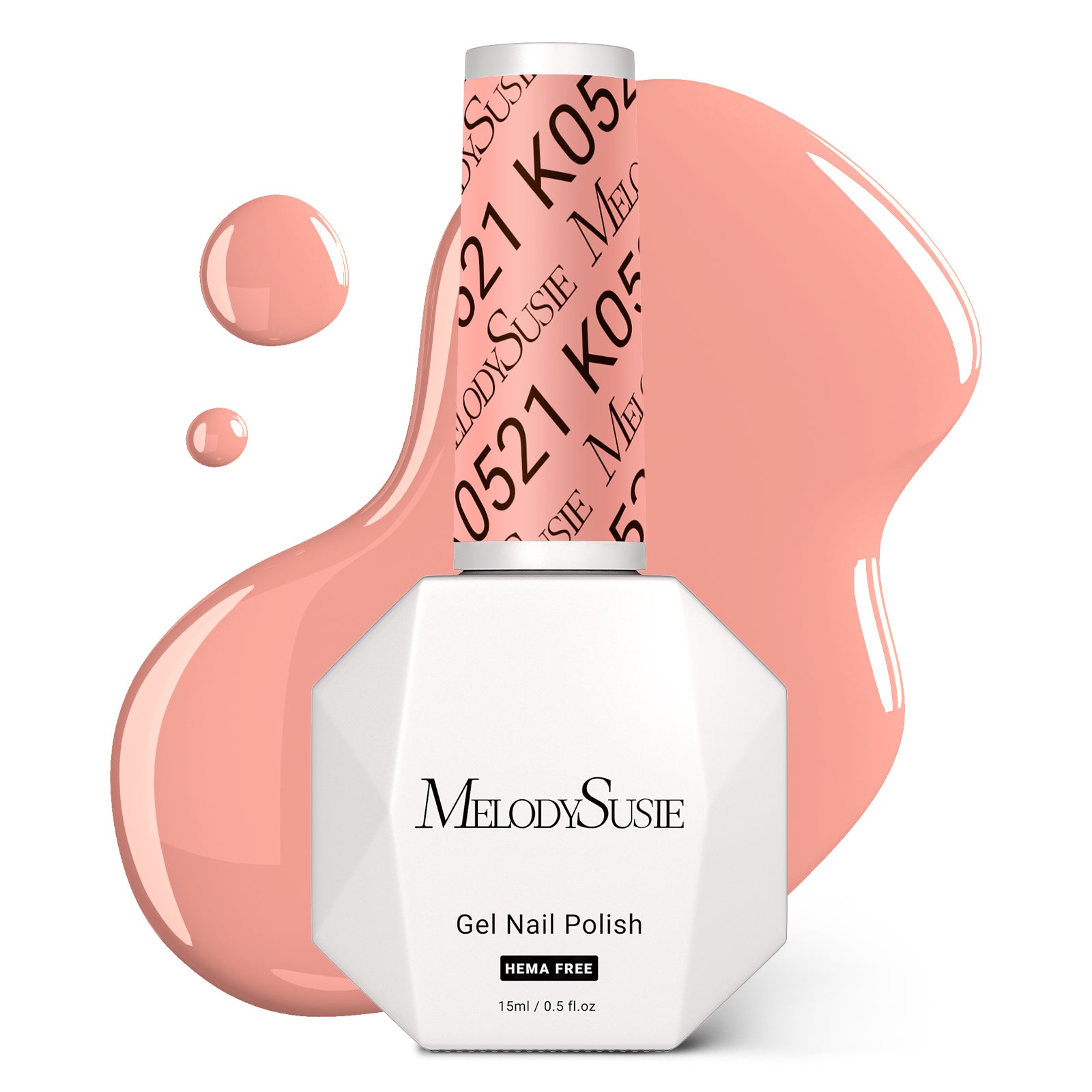 HEMA-Free Gel Nail Polish 0.5 fl oz/15ml - K0521 Thick Light Orange Pink