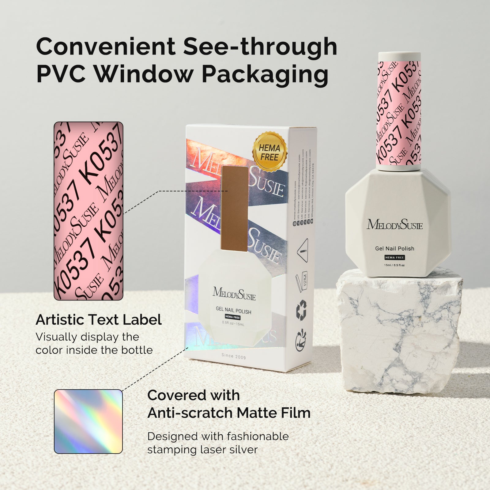 HEMA-Free Gel Nail Polish 0.5 fl oz/15ml - K0537 Thick Beige Pink - 图片6