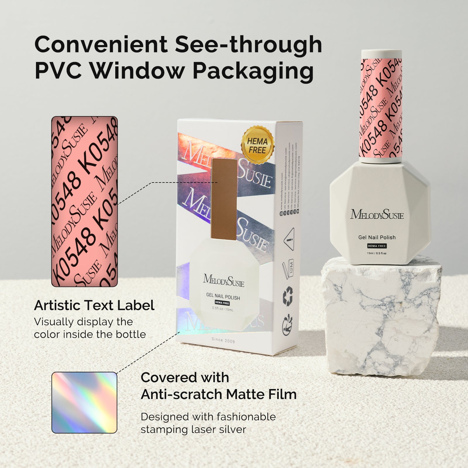 HEMA-Free Gel Nail Polish 0.5 fl oz/15ml - K0548 Thick Orange Pink - 图片6