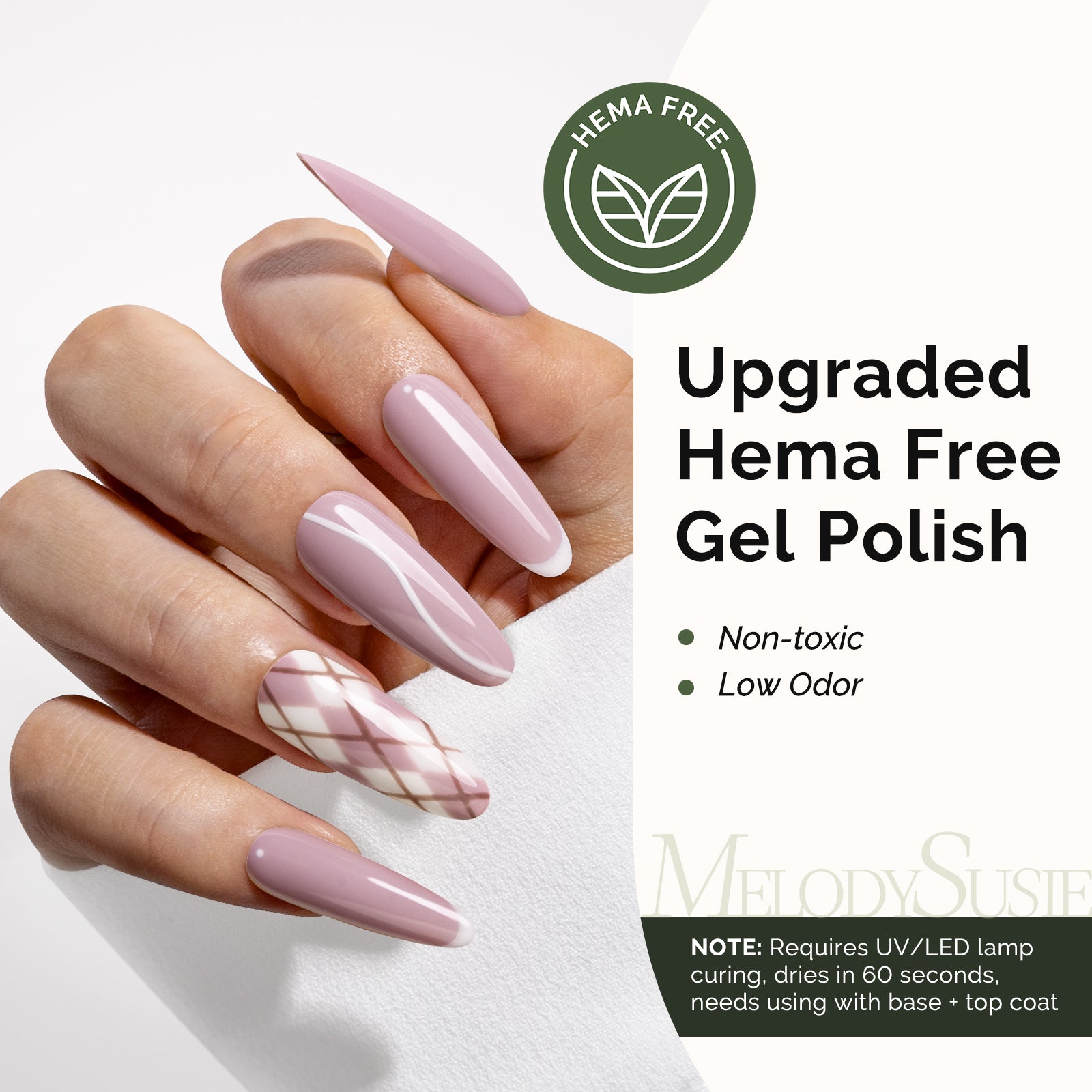 HEMA-Free Gel Nail Polish 0.5 fl oz/15ml - K0571 Thick Lavender Nude Pink - 图片2