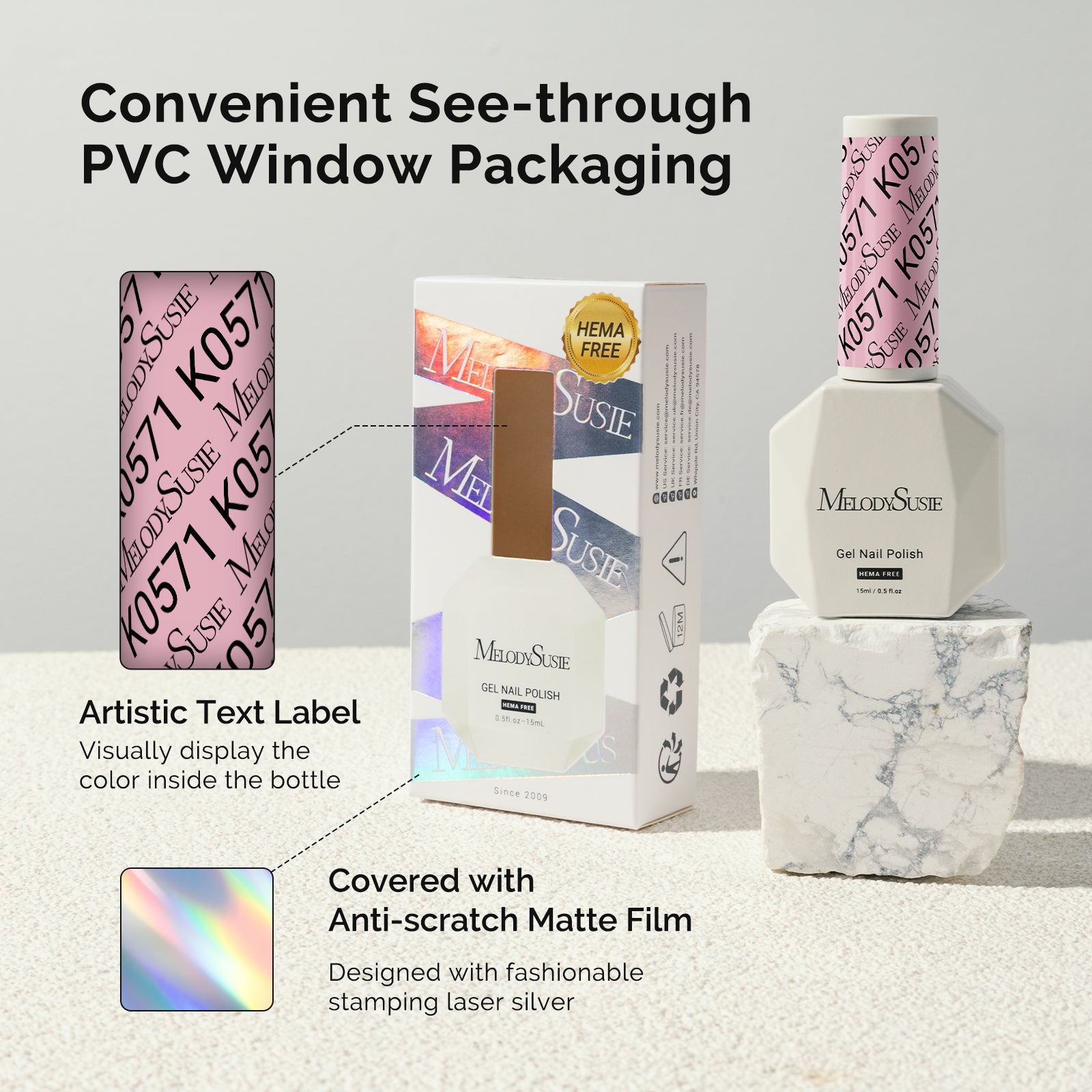 HEMA-Free Gel Nail Polish 0.5 fl oz/15ml - K0571 Thick Lavender Nude Pink - 图片6