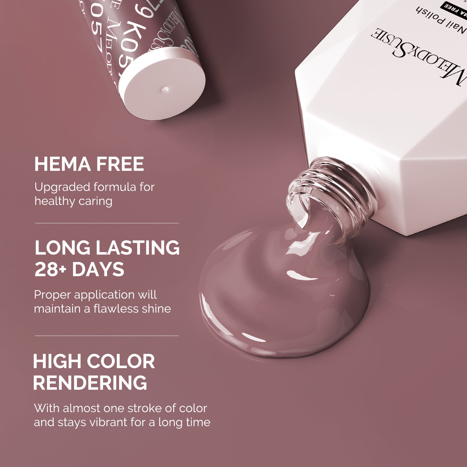 HEMA-Free Gel Nail Polish 0.5 fl oz/15ml - K0579 Thick Deep Rosy Nude - 图片3