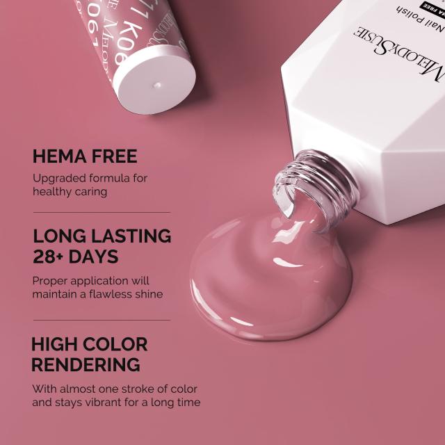 HEMA-Free Gel Nail Polish 0.5 fl oz/15ml - K0611 Thick Rosy Nude