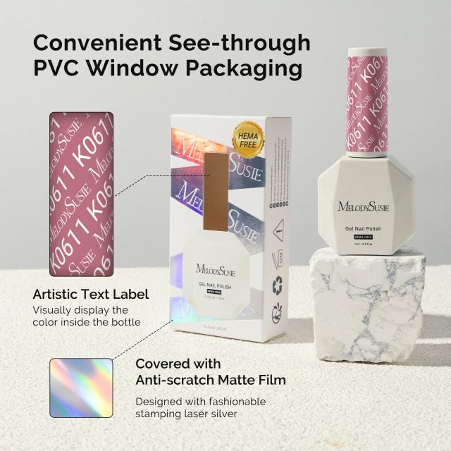 HEMA-Free Gel Nail Polish 0.5 fl oz/15ml - K0611 Thick Rosy Nude