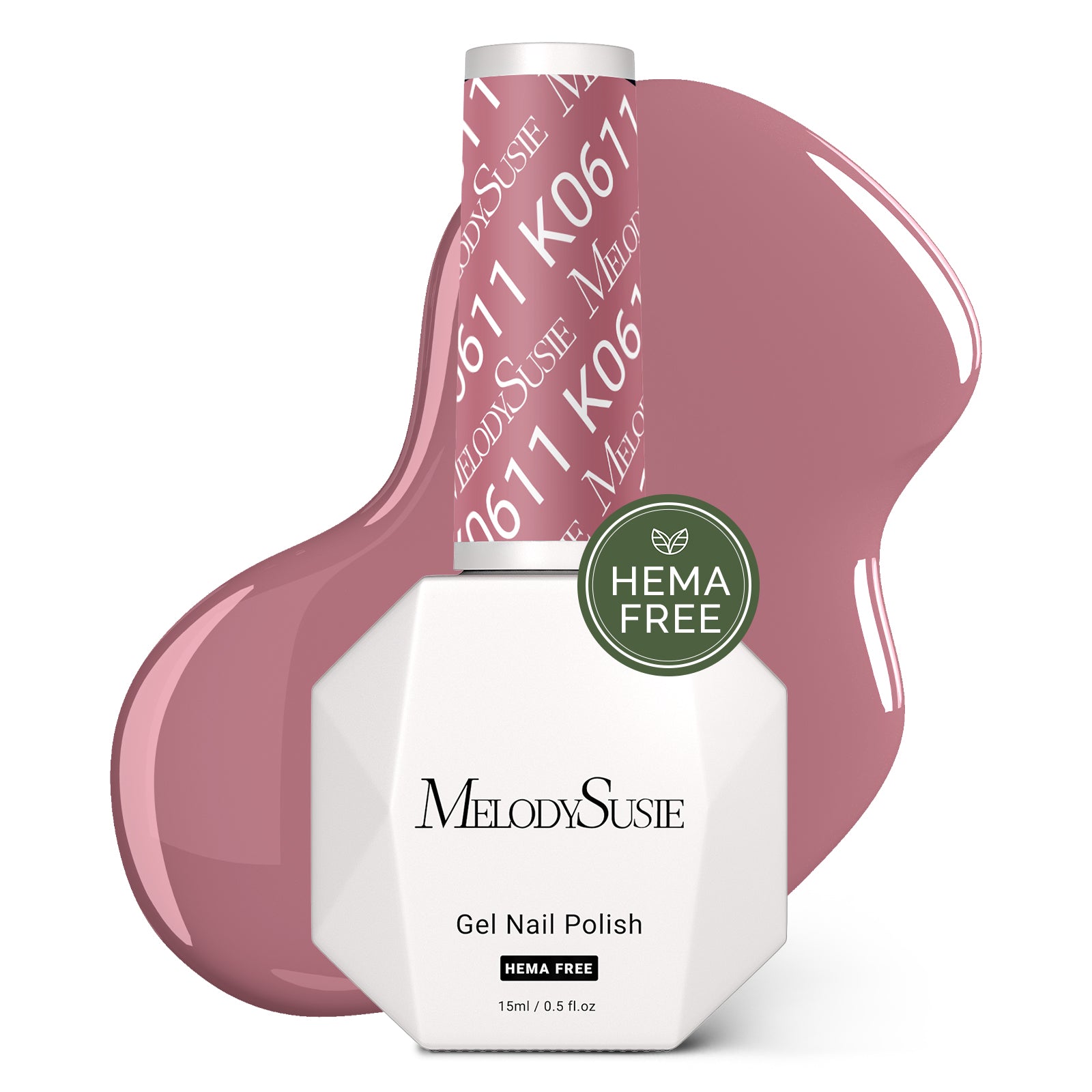 HEMA-Free Gel Nail Polish 0.5 fl oz/15ml - K0611 Thick Rosy Nude