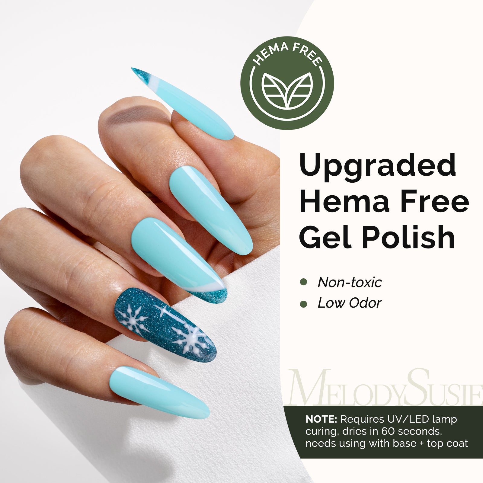 HEMA-Free Gel Nail Polish 0.5 fl oz/15ml - K0726 Thick Cyan Blue - 图片2